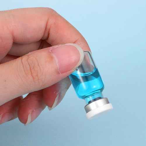 10 Pack 2ml Sealed Sample Vials Empty Transparent Storage Glass Vials with Self Healing Caps Injection Port