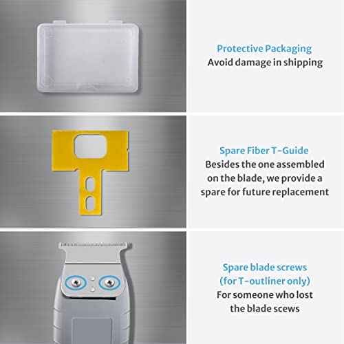 2 Pack T-Blades Compatible with Andis T-Outliner G, GO, GTO, GTX, Headliner LS2, LS3 Replacement