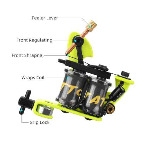 ATOMUS Liner Coil Tattoo Machine 8 Wrap Iron Frame Tattoo Gun for Line Work Cast Iron Body Low Noise Tattoo Beginner Artist Tool