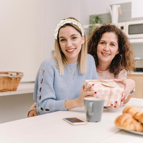Flower Headband for Women, Glass Rhinestone Vintage Padded Headband, Bejeweled Wide Head Band, Fashion Bejewelled HairHoop Accessory, White
