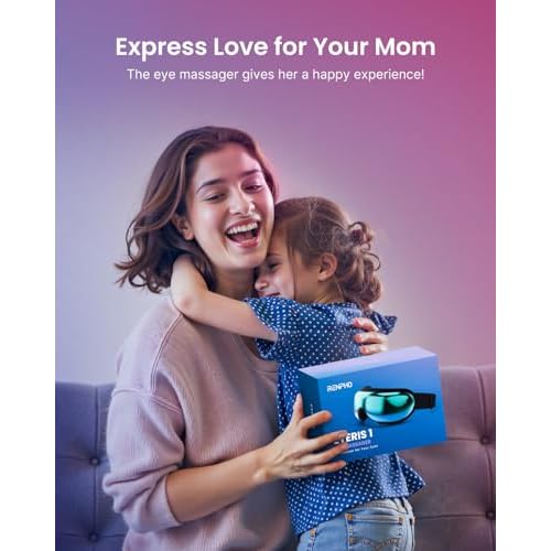 RENPHO Eyeris 1 Eye Massager with Heat, Christmas Birthday Gifts Eye Mask for Mom Dad Women Men Her Him, Smart Sleep Mask for Relax, Reduce Strain
