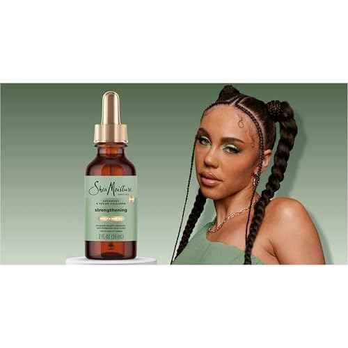 Shea Moisture Strengthening Scalp & Hair Oil Rosemary & Vegan Collagen To Protect The Scalp And Strengthen Hair With ScalpBoost Technology For A Cooling Sensation With ScalpBoost Technology 2 Fl Oz