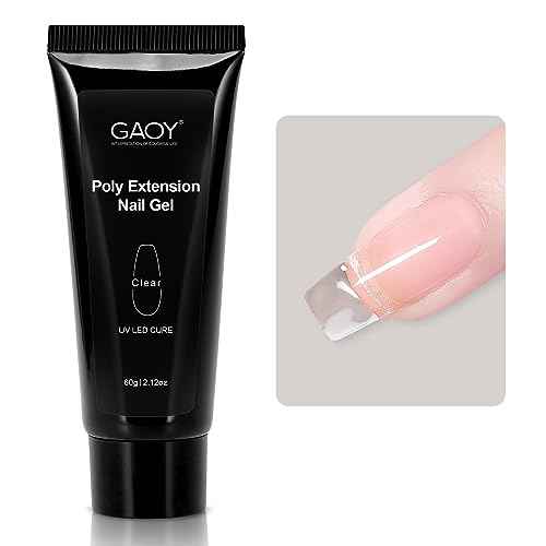 GAOY Poly Gel, 60g Nail Extension Gel, Clear Builder Enhancement for Beginner & Professional Nail Art Salon DIY at Home