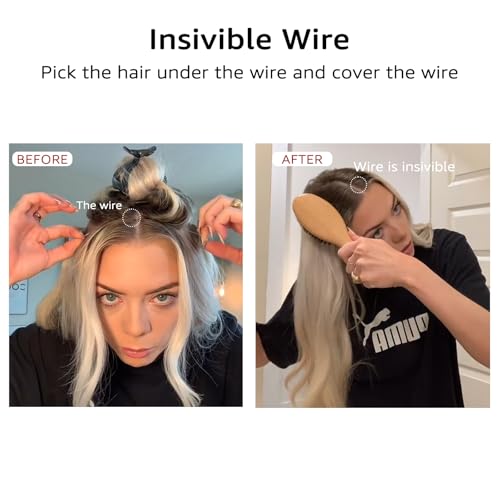 Invisible Wire Hair Extensions Real Human Hair, 22 Inch 85g Jet Black Hair Extensions Seamless Fish Line Hair Extensions Natural Look Real Hair Extensions for Women(#1-22inch)