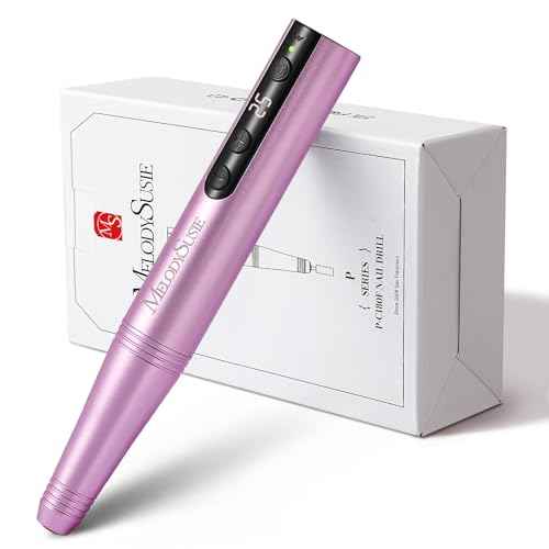 MelodySusie Cordless Nail Drill, PC180F Rechargeable 25,000RPM Eletric Nail File with Nail Drill Bits, Sanding Bands for Beginners