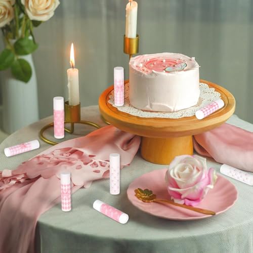 50 Pcs Pink Bow Baby Shower Favors Bulk Pink Bow Moisturizing Lip Care Coquette Bow Party Favors for Bachelorette Wedding Birthday Employee Christmas Halloween Baby Shower Party