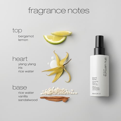 shu uemura art of hair Izumi Tonic Strengthening & Thickening Rice Water Hair Serum - Hydrates & Repairs Damaged Hair, Softens and Adds Shine, With Japanese Rice Water