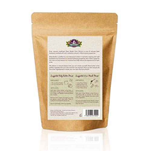 Unrefined Shea Butter Raw Organic | 16 oz / 453 g | Body Butter for Dry Skin, Stretch Marks | Natural Moisturizing Formula | for Women and Men