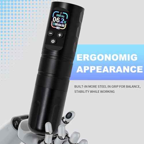 KVM Wireless OLED Tattoo Pen Kit Tattoo Gun Kit Cartridges Wireless Rotary Tattoo Gun Kit Includes 57 Tattoo Accessories Suitable for Tattoo Artists£¨Tattoo ink are for tattoo practice use only£©