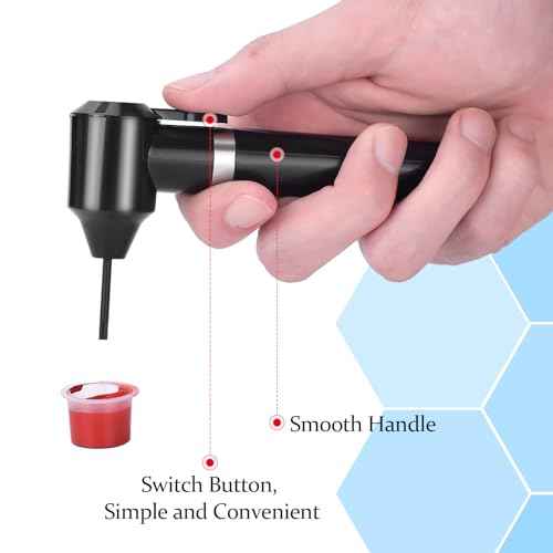 Ink Mixer Tattoo Pigment Mixer Acrylic Paints Mixing Eyebrow Color Tool Electric Ink Mixer Machine Makeup Supplies (200pcs Mixing Sticks)