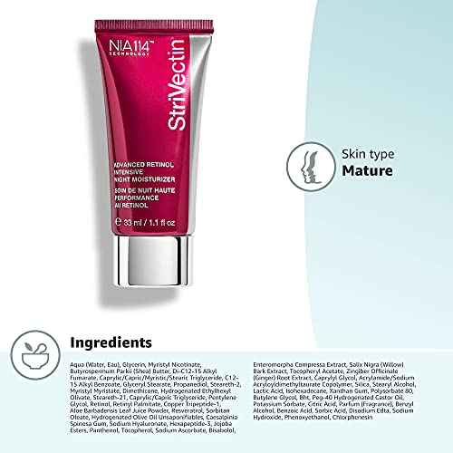StriVectin Advanced Retinol Intensive Night Moisturizer, 1 Fl Oz