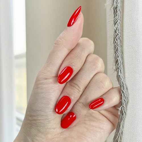 COSMOO Red Nail Polish, 12ml Classical Red Quick Dry Nail Lacquer for Nail Art Varnish, 0.41 fl oz