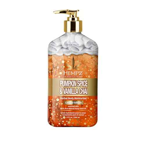 Limited Edition Pumpkin Spice & Vanilla Chai Herbal Moisturizing Body Lotion (17 oz) ? Fall Scented for Women or Men with Dry or Sensitive Skin - Hydrating Moisturizer for Daily Radiance