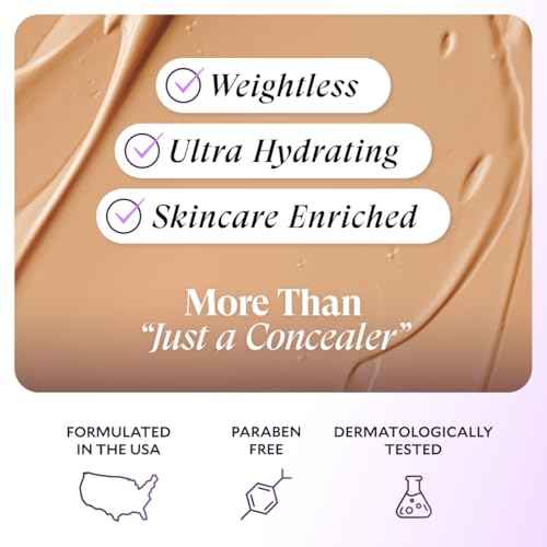 Fi?ra Luxury Concealer & Foundation with Anti-Aging Ingredients - Full Coverage for Dark Circles, Wrinkles, Fine Lines, and Spots, All-Day Wear For Mature Skin - Neutral Beige, 0.5 FL. OZ. / 15 ML