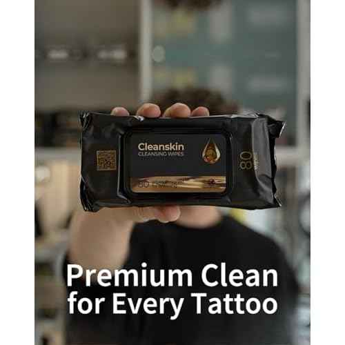 CleanSkin Cleansing Green Soap Tattoo Wipes All in One Solution Tattoo Wipes for during Tattooing | Tattoo Aftercare | Green Soap for Tattooing
