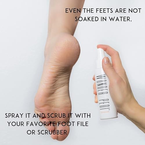 Callus Remover - Three Minutes Quick Fix- Foot File Rasp - Instant Foot Exfoliating Softener Peel Spray, Heels Callus Scrubber File - Home Spa Pedicure Treatment. Wonder Pedi