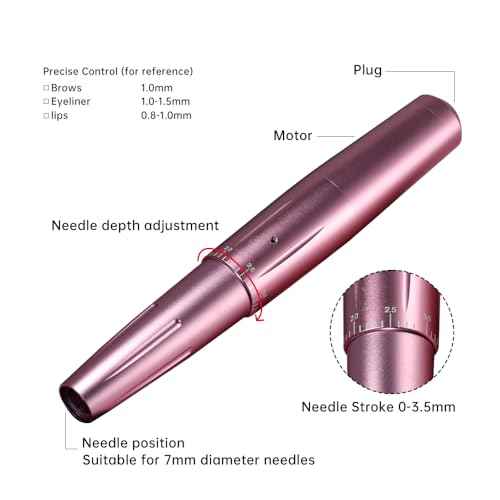 Permanent Eyebrow Makeup Tattoo Pen Kit for Eyebrow Lip Eyeliner Complete Rotary Tattoo Pen Machine Kit with 20pcs Cartridge Needles Microblading Supplies Tattoo Inks for Artists