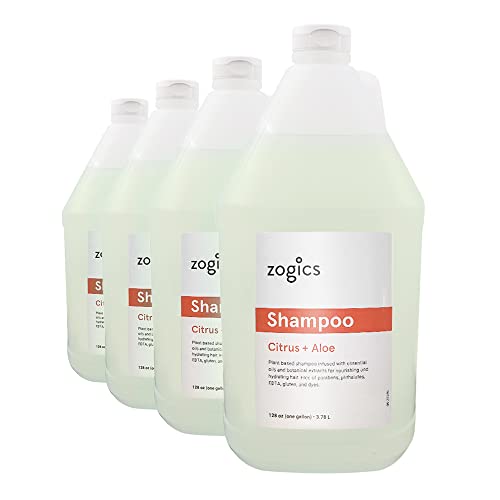Zogics Shampoo, Citrus + Aloe Scented Shampoo (4 Gallons/Case)