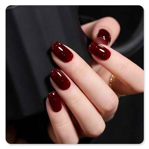 GAOY Dark Red Gel Nail Polish, 16ml Soak Off Gel Polish, UV Light Cure for Nail Art DIY Manicure at Home, 2387 Alluring Wine
