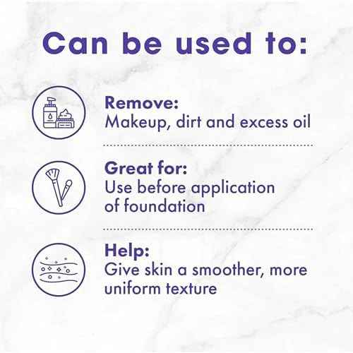 Buf-Puf Facial Sponge, Dermatologist Developed, Removes Deep Down Dirt & Makeup That Causes Breakouts and Blackheads, Reusable, Exfoliating, White, 5 Count