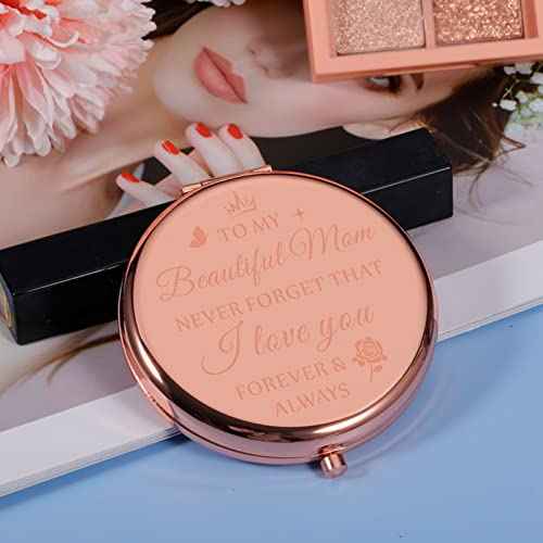 SYGUNAR for Mom Birthday Gifts from Daughter Son Compact Mirror for Mom Birthday Christmas Anniversary Wedding Mom Stepmom