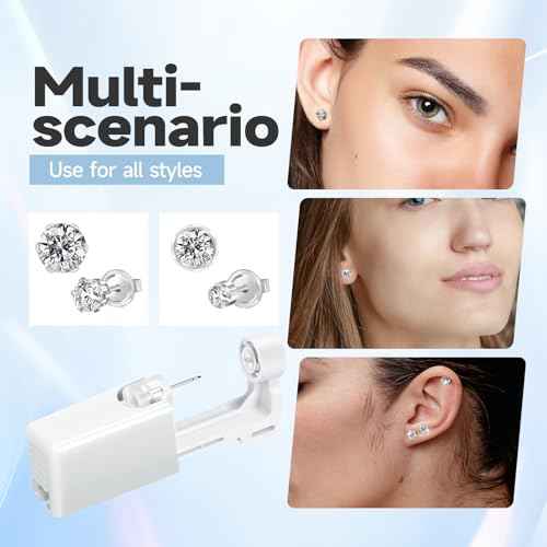 4pcs Ear Piercing Kit, Self Ear Piercing Gun, Easy And Safe Ear Piercing Gun Kit, Disposable Earring Piercing Kit, Piercing Kit, Piercing Gun