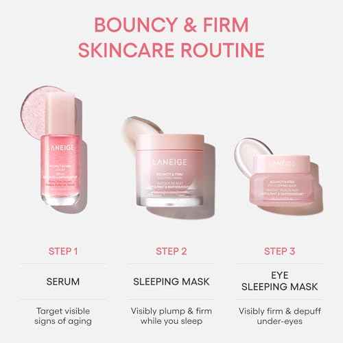 LANEIGE Bouncy & Firm Serum: Korean Slow Aging Collagen Serum with Peptides for Plumping, Firming, & Hydrating