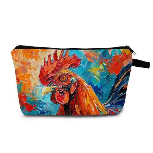 Rooster Makeup Bag Travel Portable Cosmetic Pouch Toiletry Organizer Storage Bag Zipper Pouch For Women Organizer Toiletries Bag for Travel