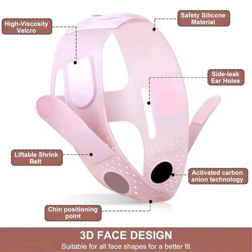 Eleve Beauty Face Shaper, Eleve Beauty V-Line Sculpting Face Mask, Chin Strap For Sleeping, Reusable Face Lift Chin Strap ? Silicone Double Chin Reducer For Jawline Tightening & Lifting (Classic Lift)