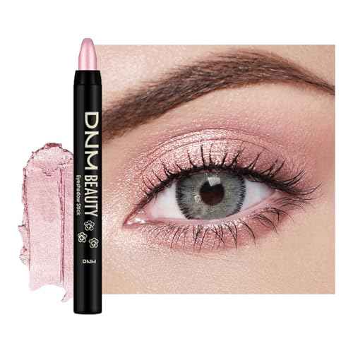 Kaely Cream Eye Shadow Sticks, Blush Pink Shimmer Eyeliner Pencil Eyeshadow Palette Makeup, Eye Highlighter Brightener Stick for Older Women Waterproof Pigmented, sombras para ojos, New-54