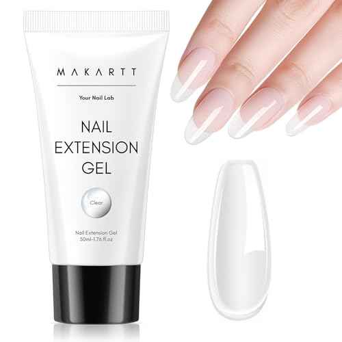 Makartt Poly Nail Gel: Clear 50ML Gel Builder for Natural-Looking Strengthener 3D Molding Gel for Trendy Nail Art-Long-Lasting and Easy to Use Supplies