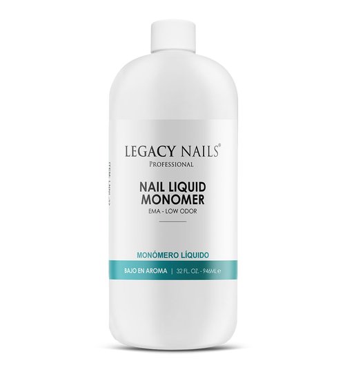 Legacy Nails Professional NAIL LIQUID MONOMER - MMA-Free, Acetone-Free, Low Odor Formula, Compatible with All Acrylic, Perfect for Nail Extensions, Sculpting & Overlays - 946ml / 32 FL.oz.
