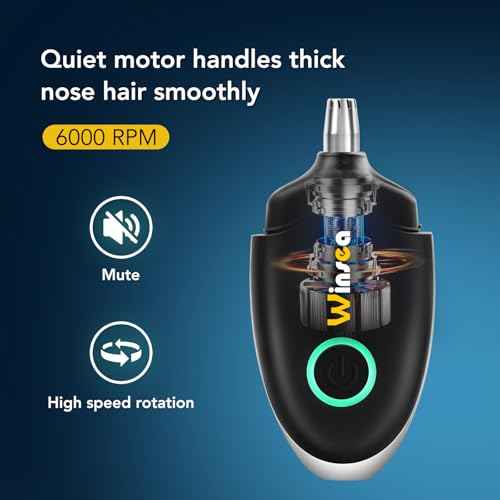 Ear and Nose Hair Trimmer for Men and Women ? Travel Trimmer, High-Precision Nose Shaver, USB Rechargeable, Waterproof, Safe & Quiet Operation, Portable Ear Hair Remover Design