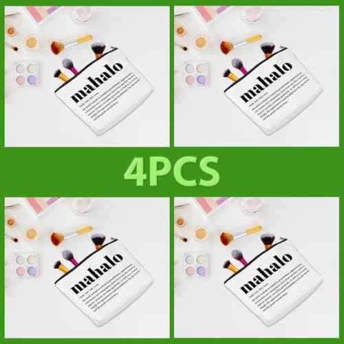 4pcs Makeup Bags Hawaii Cosmetic Bag Hawaiian Gifts Hawaiian Souvenirs Thank You Gifts for Women Female Grandma Mom Sister Friend Wife Travel Toiletry Bag Thanksgiving Christmas Birthday gift