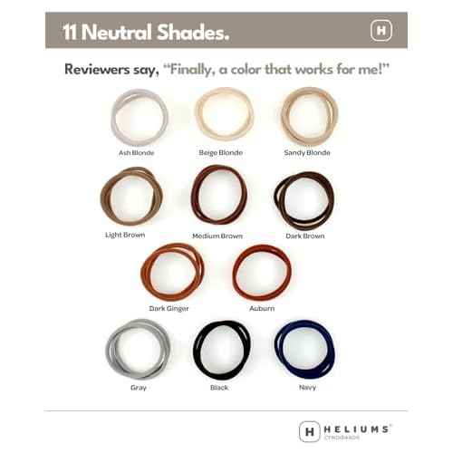 Heliums Thin Seamless Hair Ties - Dark Brown - 6mm Nylon No Damage Ponytail Holders, 1.75 Inch, Medium Hold for Thin to Normal Hair - 18 Pack