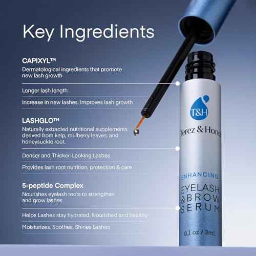 Advanced Eyelash Serum for Thicker, Longer Eyelashes and Eyebrows - Grow Luscious Lashes with Brow Enhancer (3mL)
