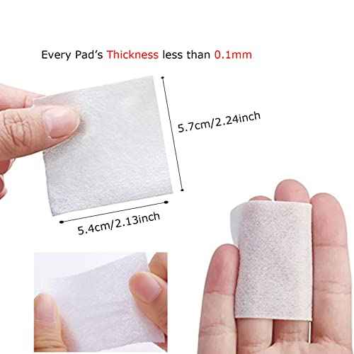1000 PCS Thin Makeup Facial Cotton Pads, Square Makeup Remover Cotton Pads, Facial Eye Lip Nail Polish Makeup Remover, Non-Woven Cotton, Lint Free