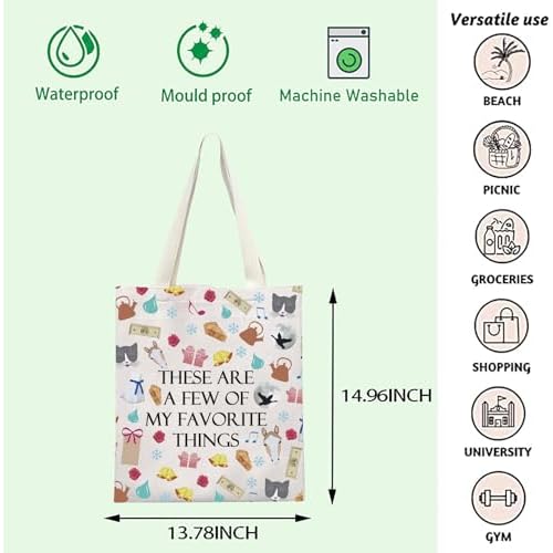 FOTAP Sound Music Inspired Gifts My Favorite Things Song Makeup Bag Musical Movie Tote Bag Theater Party Gifts (favorite things T)