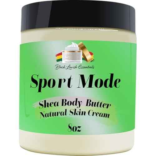 Ultra-Soft Shea Body Butter, Dry Skin Cream for Radiant Moisturized Skin, Natural Hydrating Body Lotion with Aloe Vera, Argan Oil, Rosehip Oil, (Sport Mode, 8oz)