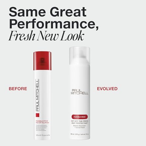 Paul Mitchell Hot Off The Press Thermal Protection Hairspray, Perfect Prep + Finish For Heat Styling, For All Hair Types, 6 oz