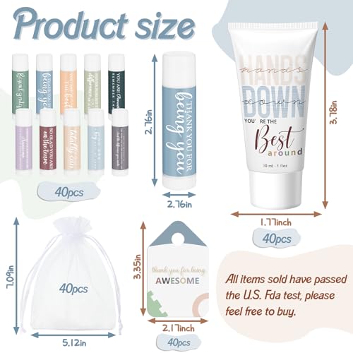 40 Sets Nurse Practitioner Week Gifts Bulk 2025 Lip Balms and Hand Cream Employee Appreciation Inspirational Hand Lotion Thank You Gift for NP OR Nurse Rad Tech Christmas Coworker Office