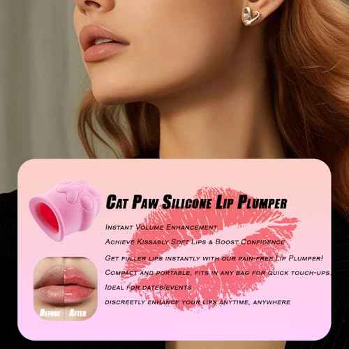 Silicone Lip Plumper for Women,Reusable Instant Lip Enhancer Tool, Rapid Volume & Sexy Natural Plump for Pre-Makeup, Parties & Date Nights, Kissable Lip Care Accessory with Pain-Free Suction