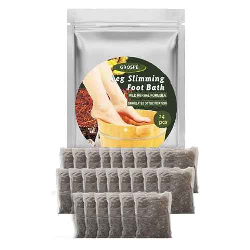 24Pcs Foot Soak Foot Bath Bag Spa Relaxation for Muscle Natural Mugwort Herb Bath Soak to Remove Leg Slimming Bath Bag Foot Care