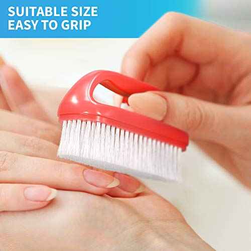 Konex Perfect-Grip Large Hand and Nail Brush 4" X 2-1/4" X 1-1/2" (Red)