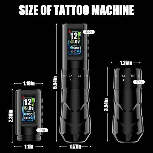 Tuffking Tattoo Kit - Wireless Tattoo Gun Kit, Professional Rotary Tatoo Pen Machine with 6 Strokes Length,1600mAh Battery, 20pcs Cartridge Needles for Artist and Beginners Tattoo Supplies(Black)