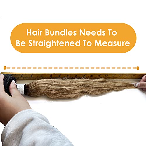 X-TRESS 1b27 Hair Bundles Body Wave 1 Bundle Ombre Honey Blonde Brazilian Hair Weave 100% Human Hair Extensions Bundles Ombre Color 27 Hair Weave(24 Inch, T1B/27)