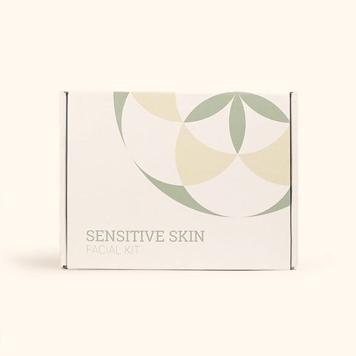 Herb’N Eden - Sensitive Skin Facial Kit - Cleanse, Mask, Tone, & Moisturize - Natural Ingredients & Essential Oils - Made in USA - 5 Product Set includes Wash, Toner, Serum, Mask, Sisal