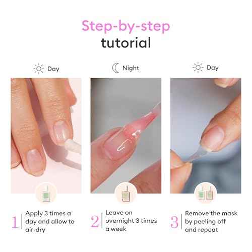 Manucurist Duo Day & Night - Routine for Soft or Damaged Nails - Nail Kit : 1 Nail Strengthener and Growth Serum, 1 Nail Night Mask - Express Nail Care Treatment - Intense Repair - Vegan