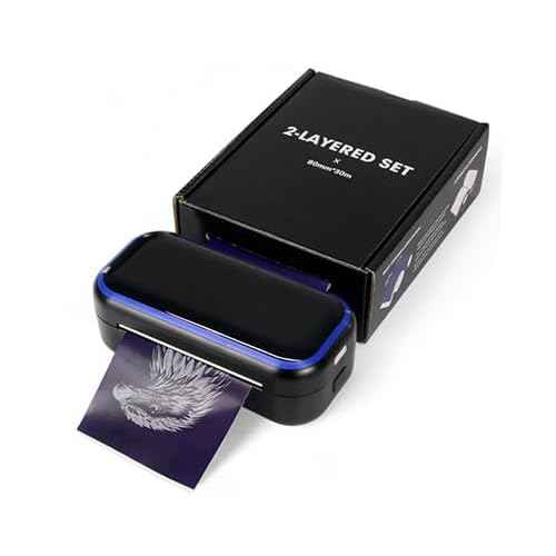 XTREME ATSUI Mini Wireless Tattoo Stencil Machine - Compact Thermal Transfer Printer with 2200mAh Battery, ePrinter App Compatible + 98 Feet Stencil Roll