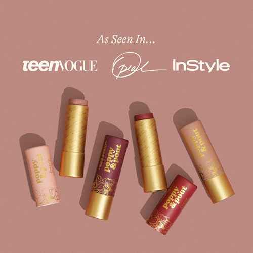 Poppy & Pout All Natural Lip Tint, Cardboard Tube, Hand-Filled, Beeswax, Vitamin E, Coconut Oil, Cruelty Free, All-Natural Shades (Beverly)